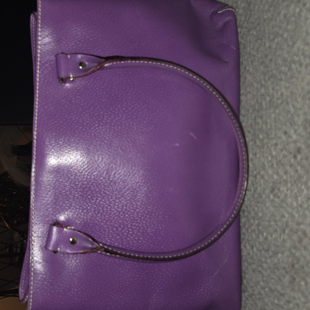 Kate Spade Purple Pebbled Leather Tote - Picture 7 of 12
